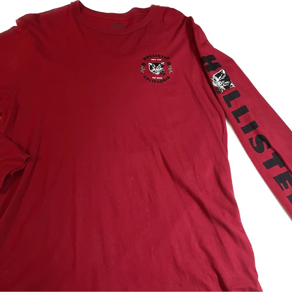 Hollister-large red long sleeve shirt